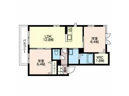 BONNE CHANCE(2LDK/3階)の間取り写真