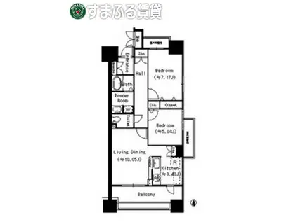 パークホームズ刈谷サザンゲートウエスト(2LDK/11階)の間取り写真