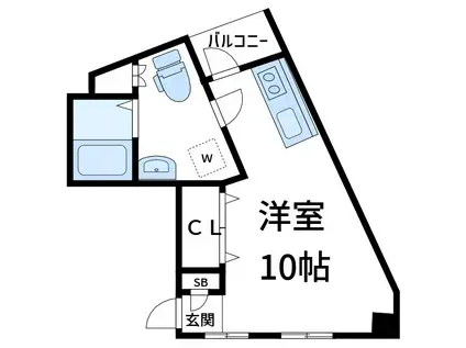 エスパシオ町屋(ワンルーム/3階)の間取り写真