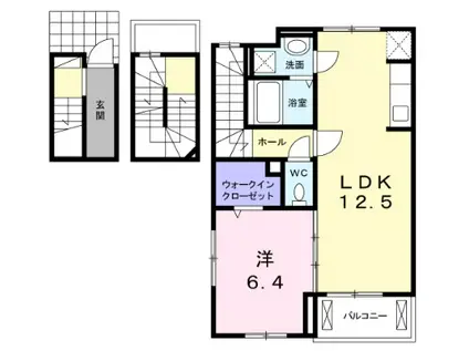 レジデンス石原(1LDK/3階)の間取り写真