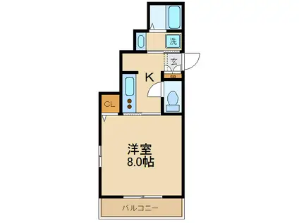 ノーマジーン(1K/1階)の間取り写真