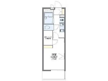 レオパレスエスト逆井(1K/2階)の間取り写真