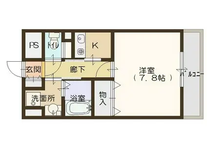 グラヴィール(2LDK/2階)の間取り写真