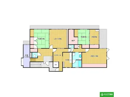 メゾン詫磨(5SLDK/3階)の間取り写真