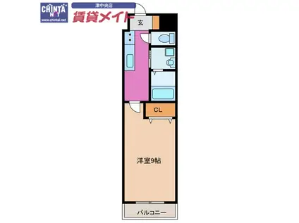 ブロッサムガーデン利平治(1K/1階)の間取り写真