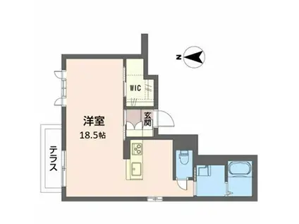 シャーメゾンコア双葉町(ワンルーム/1階)の間取り写真