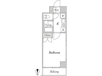 BLUROCK秋葉原 ブルロックアキハバラ(1K/2階)の間取り写真
