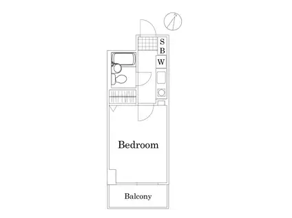 西横浜ダイカンプラザCITY(1K/5階)の間取り写真