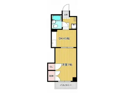 井手ビル(1DK/7階)の間取り写真
