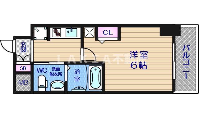 クリスタルグランツ大阪センターST(1K/7階)の間取り写真