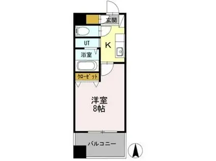 ユーレジデンス名駅南(1K/5階)の間取り写真