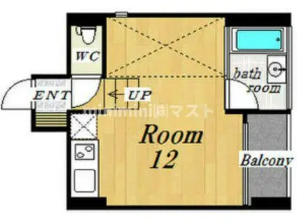 U RESIDENCE 弁天町 (ワンルーム/6階)の間取り写真