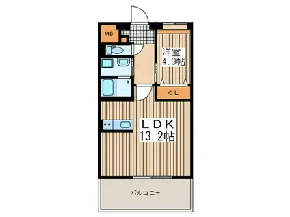 エクセレントSII(1LDK/3階)の間取り写真