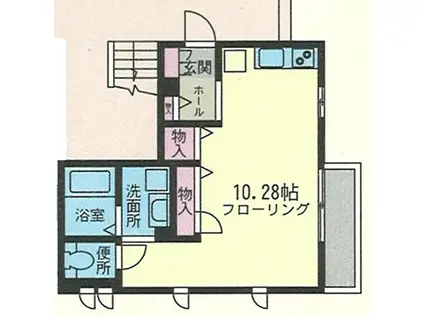 ヴィラージュコモ(ワンルーム/1階)の間取り写真