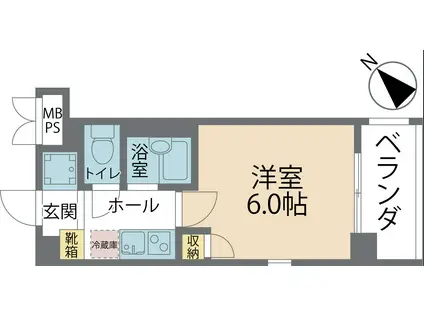 CHENON SKII(1K/3階)の間取り写真