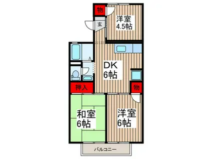 セジュール金子(3DK/2階)の間取り写真