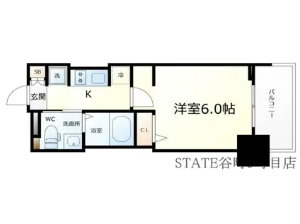 エステムプラザ大手前エヴァース(1K/5階)の間取り写真