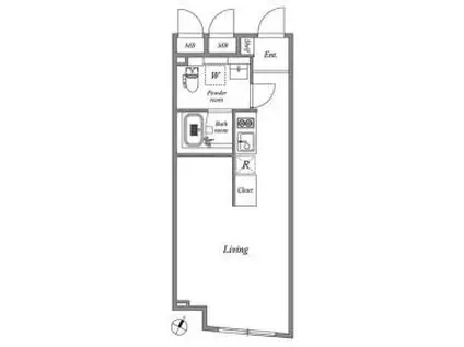 GRAN PASEO 碑文谷 サウス(1SLDK/3階)の間取り写真