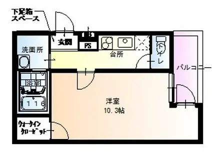 フジパレス高井田西II番館(1K/3階)の間取り写真