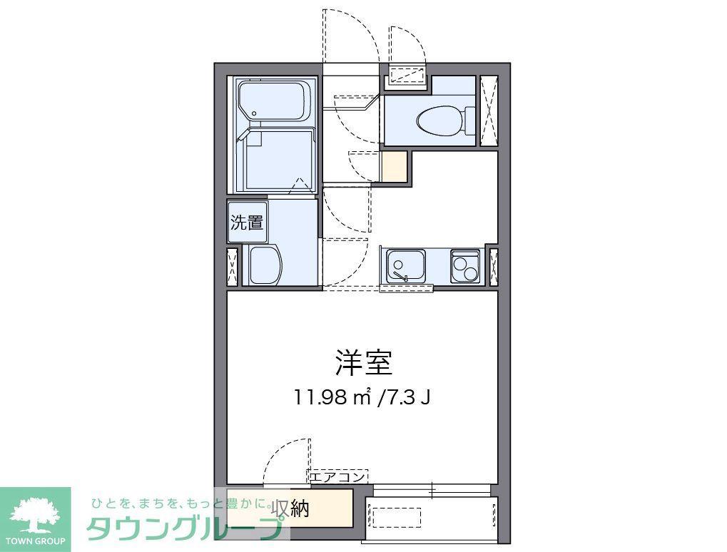 レオネクストNAGOMI(1K/1階)の間取り写真