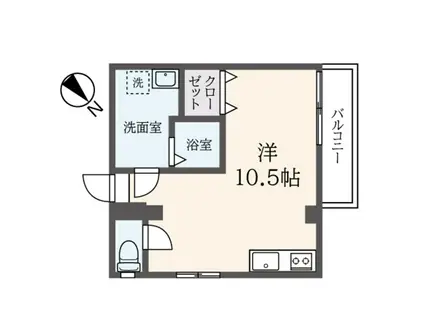 コーポサトック(ワンルーム/6階)の間取り写真