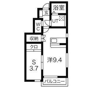 JR東北本線 仙北町駅 徒歩33分 2階建 築12年(1SK/1階)の間取り写真