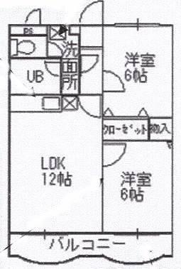 ストークハウスいづみ(2LDK/1階)の間取り写真