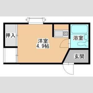 シティヒル(ワンルーム/2階)の間取り写真