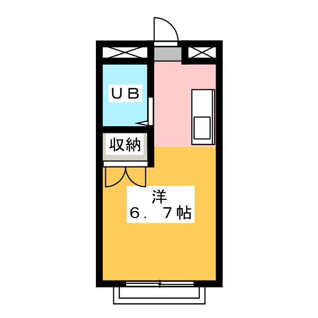 エルム天王(ワンルーム/1階)の間取り写真