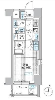 プレミアムフラットひばりヶ丘駅前(1K/2階)の間取り写真