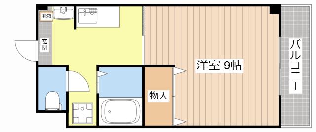 メルベーユ伊勢(1K/3階)の間取り写真