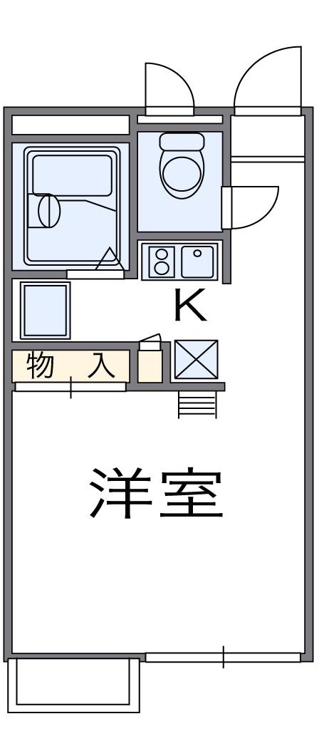 レオパレスアドミラクレール(1K/2階)の間取り写真
