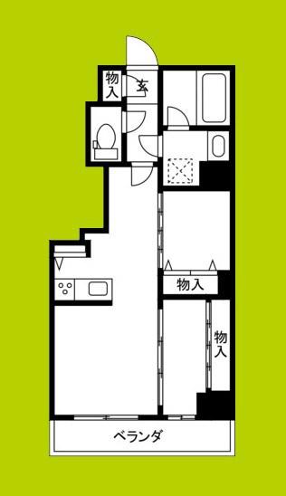 アーバネックス谷町四丁目(2LDK/2階)の間取り写真