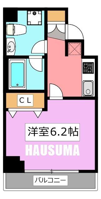 プレール・ドゥーク板橋本町II(1K/10階)の間取り写真