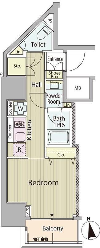 RESIDENCE高輪台(1K/3階)の間取り写真