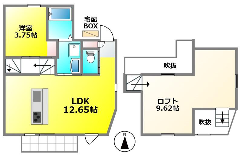 桜ハウス(1LDK/2階)の間取り写真