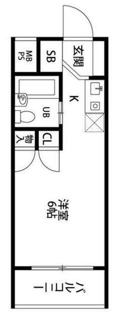 TOP三鷹第一(ワンルーム/2階)の間取り写真