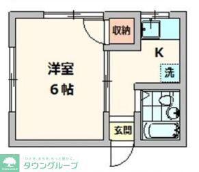 コーポAMI(1K/1階)の間取り写真