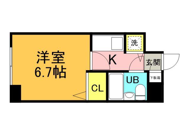 ダイアパレス横川公園(1K/4階)の間取り写真