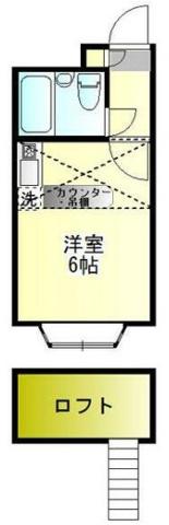 ベルピア大和田第1(1K/1階)の間取り写真