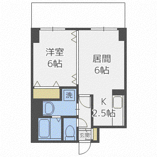 ステイブルS17(1LDK/5階)の間取り写真
