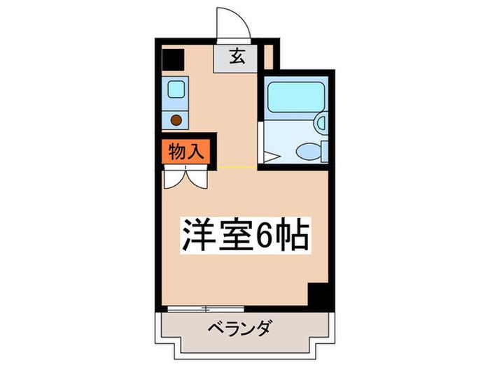 アネックス府中第II(ワンルーム/4階)の間取り写真