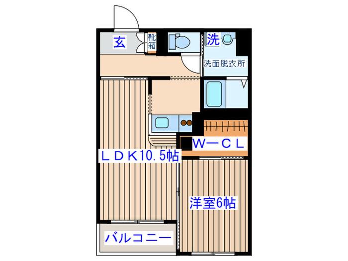 セレブリゾート旭ヶ丘(1LDK/2階)の間取り写真