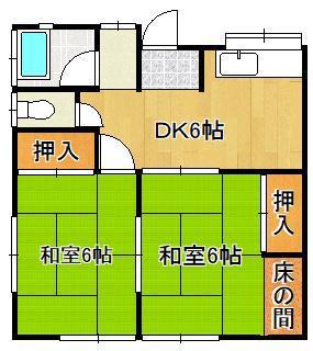 PARFUM(2DK/2階)の間取り写真