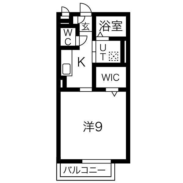 アルブルヴィラージュ(1K/1階)の間取り写真