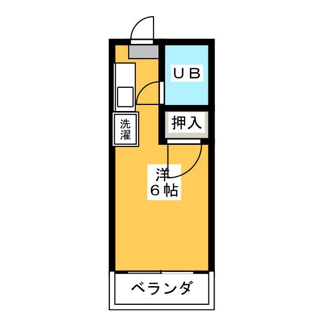 ハイツ葦(ワンルーム/2階)の間取り写真