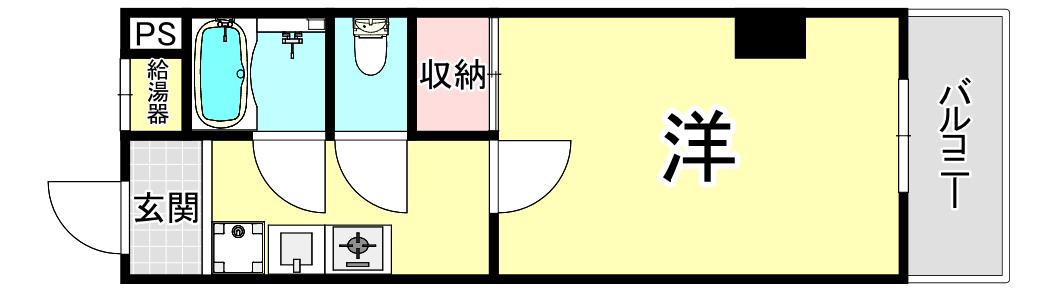 ルミエール霞ヶ丘(ワンルーム/1階)の間取り写真