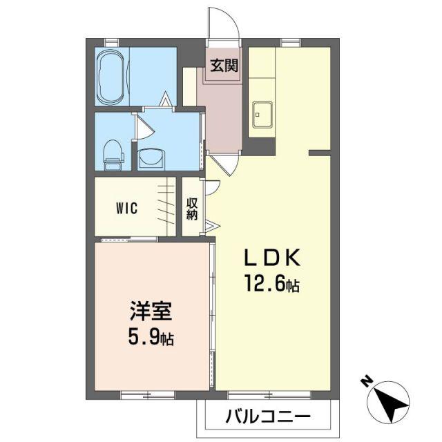 ヴィラソナリオ(1LDK/2階)の間取り写真