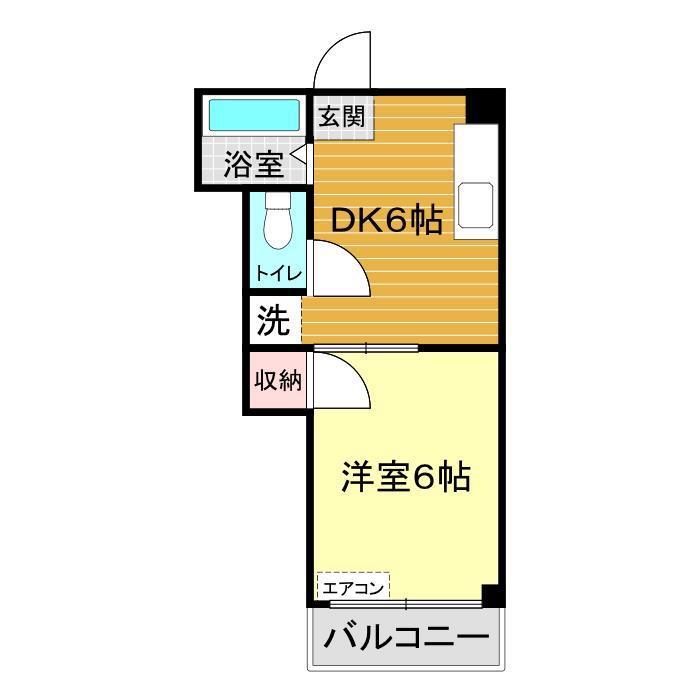 メゾン汐入(1DK/1階)の間取り写真