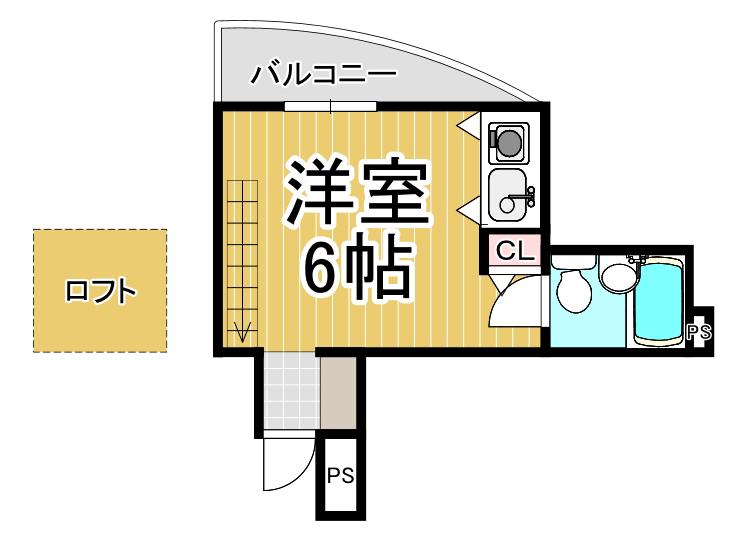 エフアールマンション(ワンルーム/3階)の間取り写真